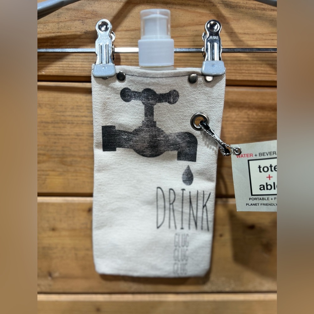 Tote + Able Water & Beverage Tote Flask | Reusable Canvas | 16 oz | New